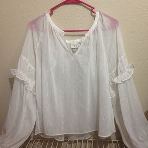 🌻HOST PICK🌻 Target Brand White Sheer Blouse